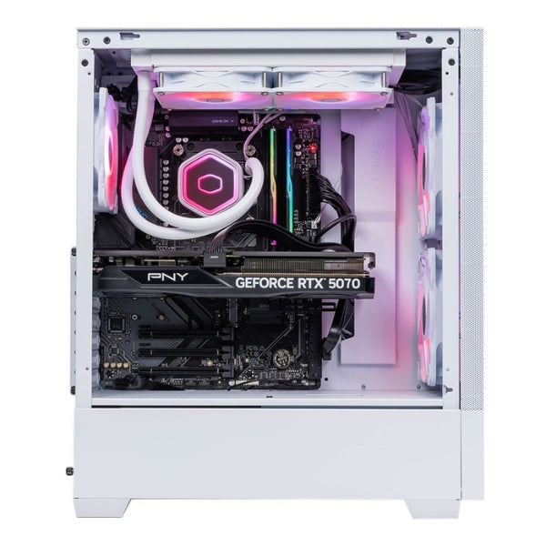 PC - Gaming - PowerSpec - G728 - AMD Ryzen 5 7600X3D - NVIDIA GeForce RTX 5070 - 32GB DDR5 - 2TB SSD - Windows 11 Home - ATX 205 Mesh - 750W - Negro