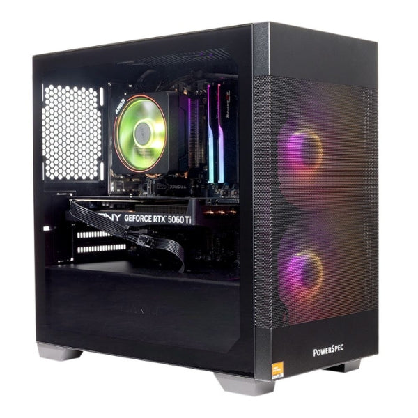 PC - Gaming - PowerSpec - G731 - AMD Ryzen 7 7700X - NVIDIA RTX 5060 Ti 16GB GDDR7 - 32GB DDR5-6000 - 1TB NVMe SSD - WiFi 6E - Bluetooth 5.3 - Windows 11 Home - Negro - 902692