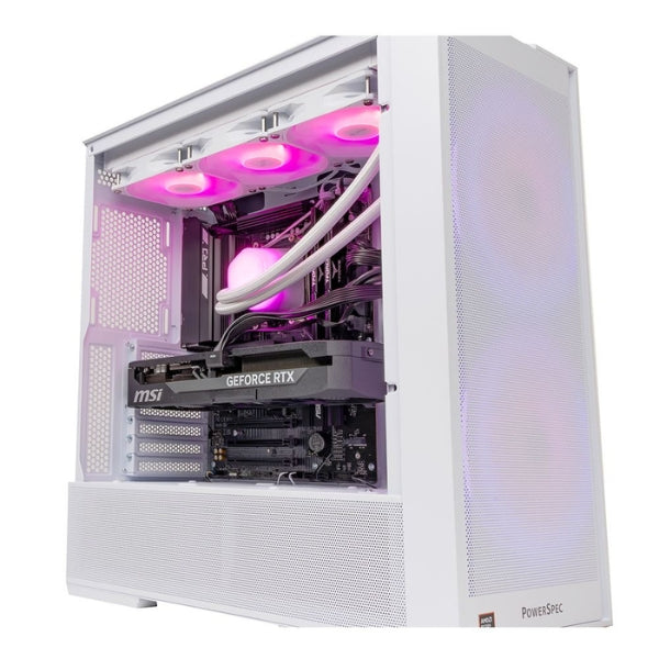 PC - Gaming - PowerSpec - G762 - AMD Ryzen 7 9850X3D - NVIDIA RTX 5080 16GB GDDR7 - 64GB DDR5-6000 - 2TB NVMe SSD - WiFi 7 - Bluetooth 5.4 - Windows 11 Home - Blanco - 974881