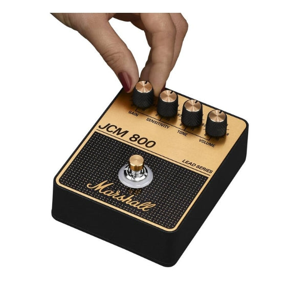 Pedal-de-efectos-para-guitarra-Marshall-JCM800-Overdrive-y-Distorsión-Negro-y-Dorado