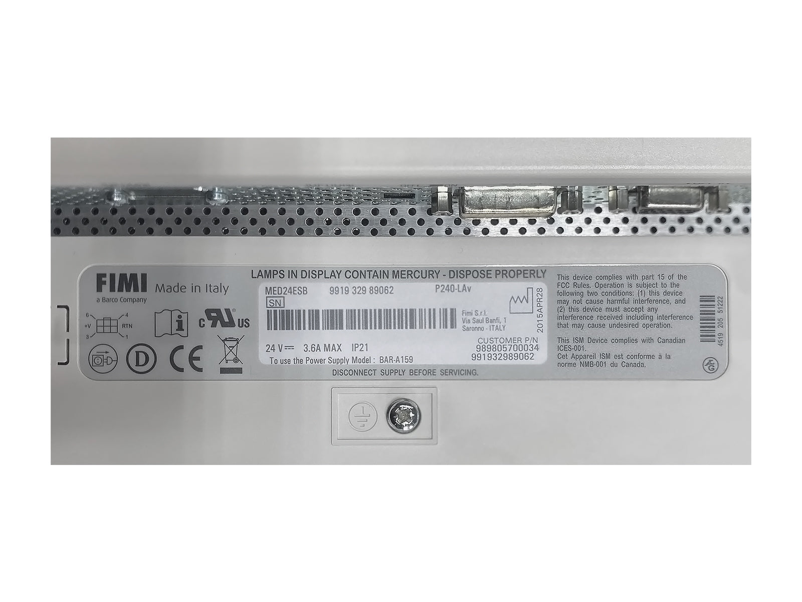 Monitor Médico Barco P240-LT 2MP – 24" – Uso Quirúrgico DICOM (7)