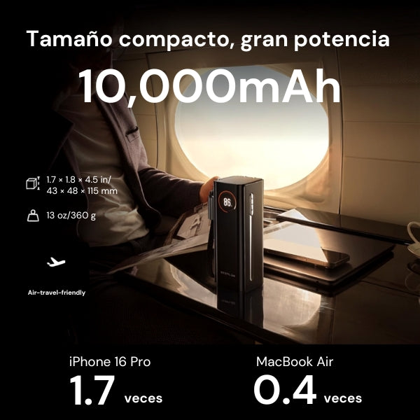 PowerBank-EFECOFLOWRAPIDPro-10000mAh-67W-USB-CIntegrado-CargaRapida-PantallaLCD_4