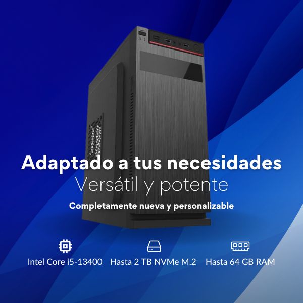 PC /CPU / COMPUTADOR Intel Core i5-13400 - Disco SSD - Memoria RAM DDR4 - Case Corporativo - Fuente de Poder