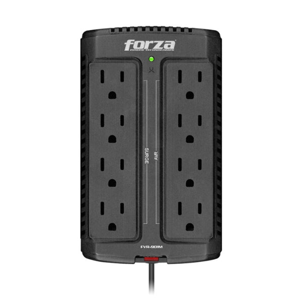 Regulador de Voltaje - Forza FVR-901M - 900VA - 450W - AVR - 8 Salidas NEMA 5-15R - 120V-front