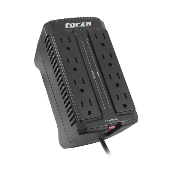 Regulador de Voltaje - Forza FVR-901M - 900VA - 450W - AVR - 8 Salidas NEMA 5-15R - 120V-diagonbal2