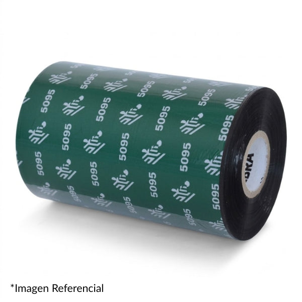 Ribbon - Zebra 5095 - High Performance Resin - 110mm x 450m - Core 1" - Negro - 05095BK11045