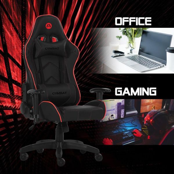 Silla Gaming ArgomTech Ergo FX1 – Ergonómica Ajustable con Reposabrazos 2D y Respaldo Alto – Negro – ARG-CH-9010BK