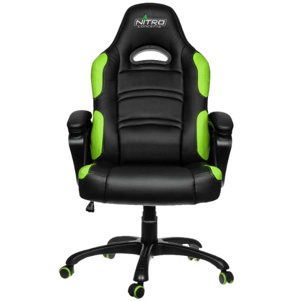 SILLA-GAMING-GAMEMAX-NEGRA-VERDE-front