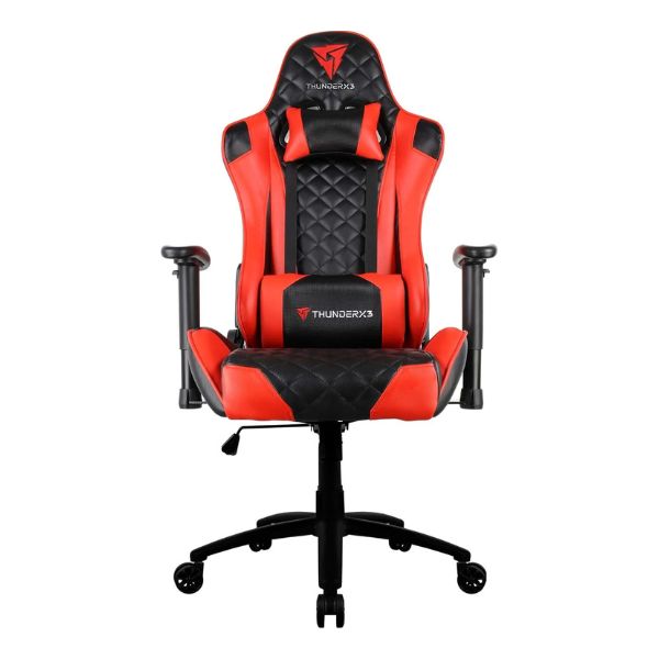 Silla Aerocool Gaming ThunderX3 TGC12 Ergonómica Reclinable con Soporte Lumbar y Cervical – NegroRojo