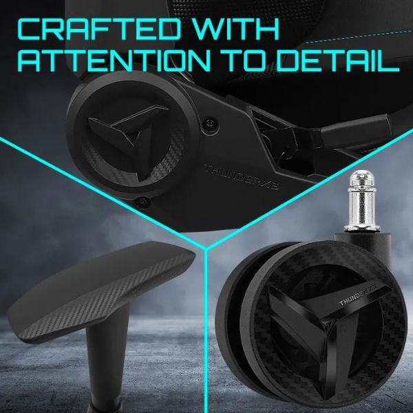 Silla-Gamer-THUNDER-X3-XC3-Color-rojo-blanco-y-negro-detalles