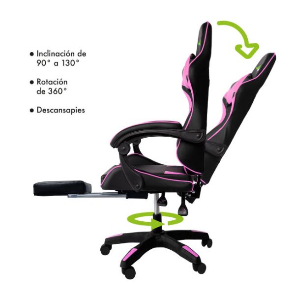 Silla-Gamer-Xtreme-Life-Reclinable-Ergonomica-360_-Color-Rosado-Negro-rotacion