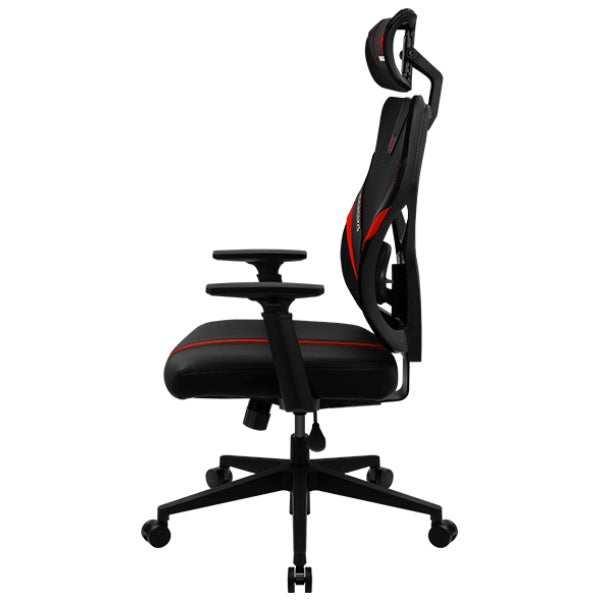 Silla Gaming AeroCool Yama1 Ergonómica con Mecanismo Multibloqueo y Reposabrazos Ajustables - YAMA1 - Negro/Rojo