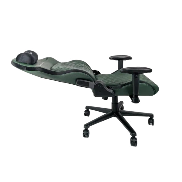 Silla - Gaming - Jemip - Danger - JPG-DANGER-BKVERDE - NegroVerde - Ergonomica - Reposacabezas - Soporte Lumbar - Reposabrazos 4D - Ajustable