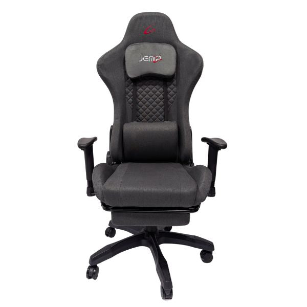 Silla Jemip Gaming Tracer T1-Massage – Ergonómica con Masajeador, Reposapiés y Ajuste de Inclinación – Gris