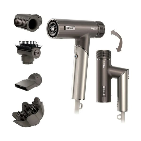 Sistema de Secado Profesional Shark SpeedStyle Pro FLEX - Gris Metálico - HD542