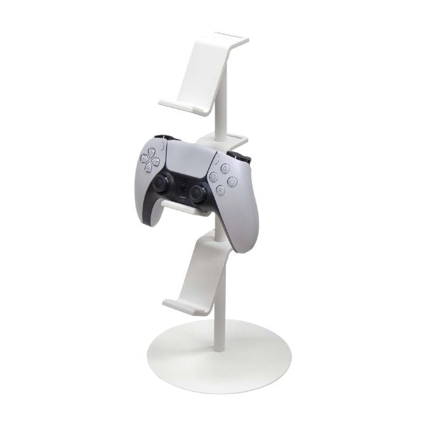 Soporte ajustable Yamazaki Home Smart Universal para Controladores Game Controller Stand Controller Holder Acero Blanco