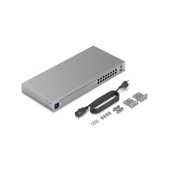Switch-Ubiquiti-USW-16-POE-16-Puertos-Gigabit-8-PoE+2-SFP-Rack-1U-Gestión-Avanzada