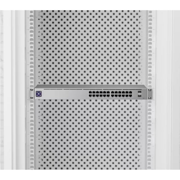 Switch-Ubiquiti-UniFi-USW-24-POE-24-Puertos-1GbE-(16 PoE+)+2 SFP-120WPoE-Rack-1U