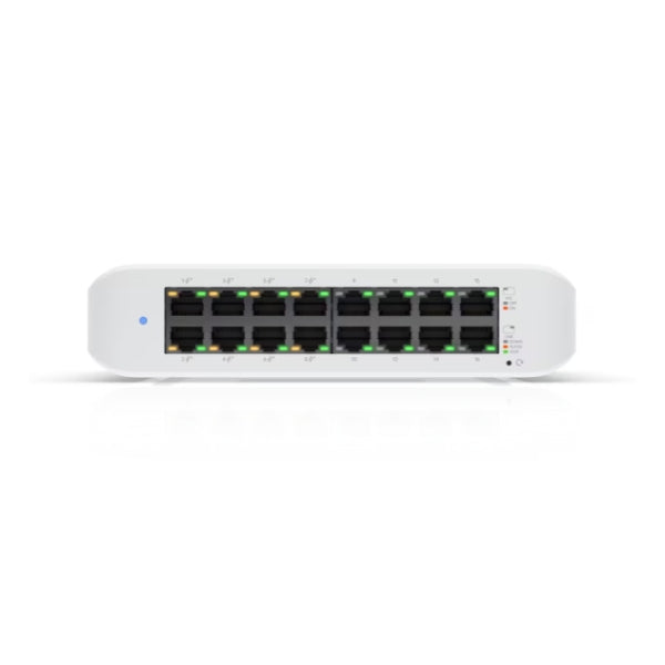 Switch-Ubiquiti-UniFi-USW-LITE-16-POE-16-Puertos-Gigabit-(8-PoE+)-60W-PoE-Conmutador-Gestionado-Lite