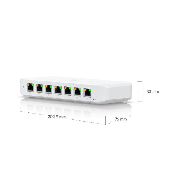 Switch-Ubiquiti-UniFi-USW-Ultra-Network-8-Puertos-PoE+y-PoE++Compacto-y-Versátil