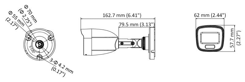 Cámara de Seguridad HiLook by Hikvision - Bala TURBOHD 1080p - Imagen a color 24 - 7 - Lente 2.8 mm - THC-B129-P