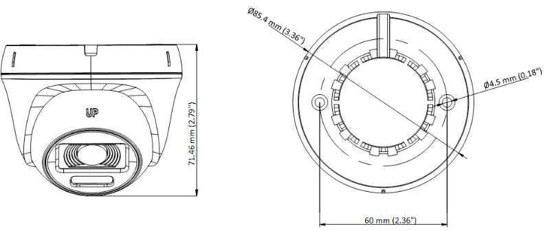 Cámara de Seguridad HiLook by Hikvision - Turret TURBOHD 1080p - Imagen a Color 24 - 7 - Lente 2.8 mm - THC-T129-P