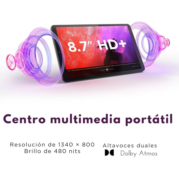 Tablet Lenovo Tab One 8.7 HD - MediaTek Helio G85 - 4GB RAM - 64GB - Estuche Folio Incluido
