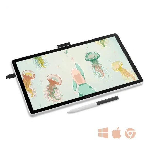 Tableta-gráfica-Wacom-One-14-2025-con-pantalla-14-Full-HD-White