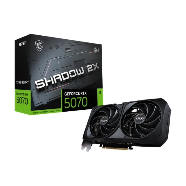 Tarjeta - De - Video - MSI - GeForce - RTX - 5070 - SHADOW - 2X - OC - 12GB - GDDR7 - 192-bit - DLSS - 4 - PCIe - 5.0 - Negro- box