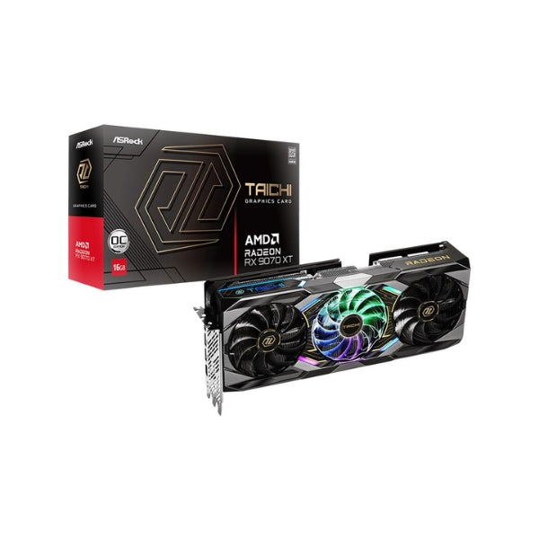 Tarjeta-Gráfica-ASRock-AMD-Radeon-RX-9070-XT-Taichi-Overclocked-Triple-Fan-16GB-GDDR6-PCIe-5,0