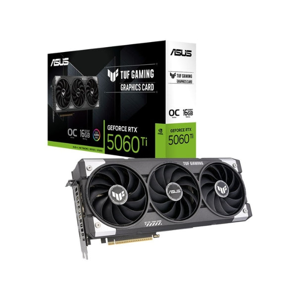 Tarjeta-Gráfica-ASUS-NVIDIA-GeForce-RTX-5060-Ti-TUF-Overclocked-Triple-Fan-16GB-GDDR7-PCIe-5,0
