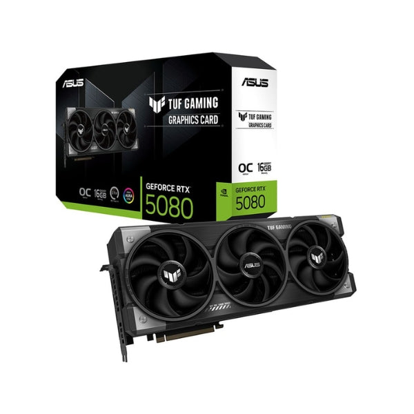 Tarjeta-Gráfica-ASUS-NVIDIA-GeForce-RTX-5080-TUF-Gaming-Overclocked-Triple-Fan-16GB-GDDR7-PCIe-5,0