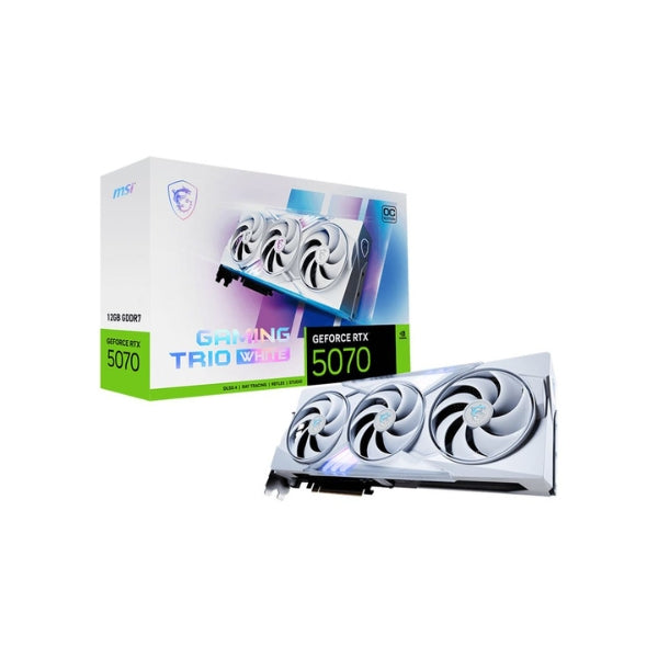 Tarjeta-Gráfica-MSI-NVIDIA-GeForce-RTX-5070-GAMING-TRIO-White-Overclocked-Triple-Fan-12GB-GDDR7-PCIe-5,0