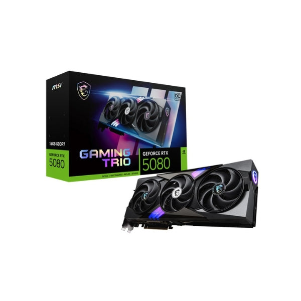 Tarjeta-Gráfica-MSI-NVIDIA-GeForce-RTX-5080-GAMING-TRIO-Overclocked-Triple-Fan-16GB-GDDR7-PCIe-5,0