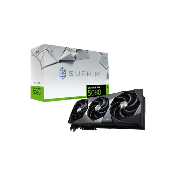 Tarjeta-Gráfica-MSI-NVIDIA-GeForce-RTX-5080-SUPRIM-SOC-Overclocked-Triple-Fan-16GB-GDDR7-PCIe-5,0