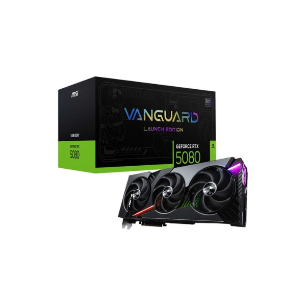 Tarjeta-Gráfica-MSI-NVIDIA-GeForce-RTX-5080-VANGUARD-SOC-LAUNCH-EDITION-Overclocked-Triple-Fan-16GB-GDDR7-PCIe-5,0