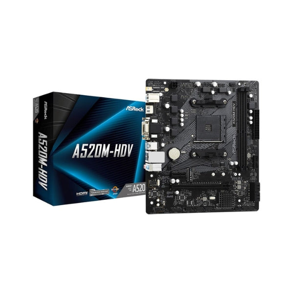 Tarjeta-Madre-ASRock-A520M-HDV-AMD-AM4-mATX-DDR4