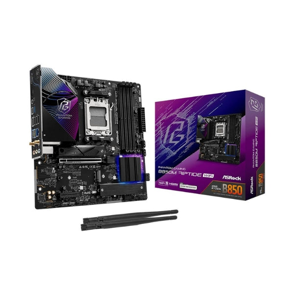 Tarjeta-Madre-ASRock-B850M-Riptide-WiFi-AMD-B850-AMD-AM5-DDR5-Micro-ATX