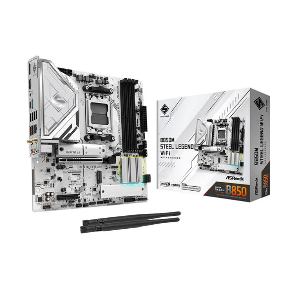 Tarjeta-Madre-ASRock-B850M-Steel-Legend-WiFi-B850-Socket-AMD-AM5-DDR5-Micro-ATX