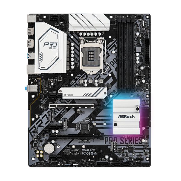 Tarjeta-Madre-ASRock-Z590-PRO4--DDR4-Quad-CrossFireX-SATA3_USB3.2-M.2-ATX-Motherboard-front