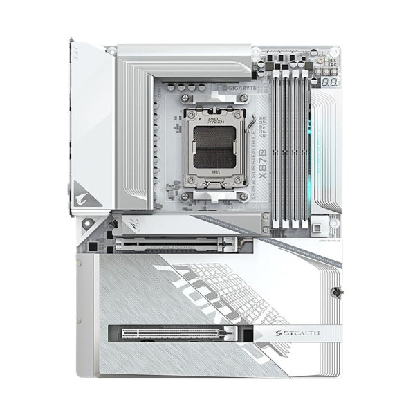 Tarjeta-Madre-GIGABYTE-X870-AORUS-STEALTH-ICE-Socket-AMD-AM5-DDR5-ATX
