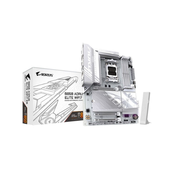 Tarjeta-Madre-Gigabyte-B850-AORUS-Elite-WiFi7-Ice-AMD-AM5-ATX