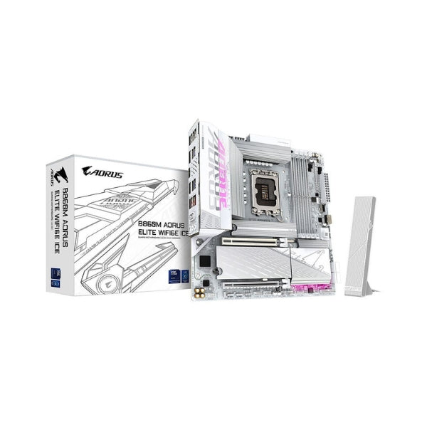 Tarjeta-Madre-Gigabyte-B860M-AORUS-ELITE-WIFI6E-ICE-Intel-LGA-1851-microATX