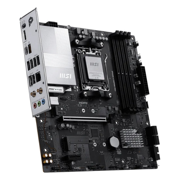 Tarjeta - Madre - MSI - PRO - B840M-P - WiFi - 6E - AM5 - AMD - B840 - DDR5 - 8000MTs - 2xM.2 - PCIe - 4.0 - Micro - ATX-diagonal
