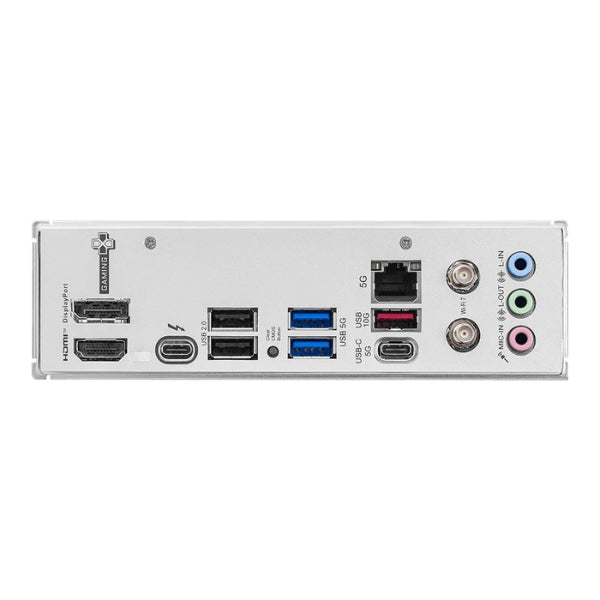 Tarjeta - Madre - MSI - PRO - B860M - GAMING - PLUS - WIFI - 7 - LGA1851 - Intel - B860 - DDR5 - 8800MTs - PCIe - 5.0 - WiFi - 7 - Negro-puertos