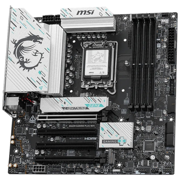 Tarjeta - Madre - MSI - PRO - B860M - GAMING - PLUS - WIFI - 7 - LGA1851 - Intel - B860 - DDR5 - 8800MTs - PCIe - 5.0 - WiFi - 7 - Negro-