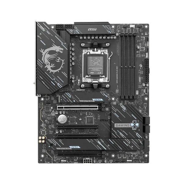 Tarjeta - Madre - MSI - X870 - GAMING - PLUS - WIFI - AM5 - AMD - X870 - DDR5 - 8200MTs - PCIe - 5.0 - WiFi - 7 - Negro-front