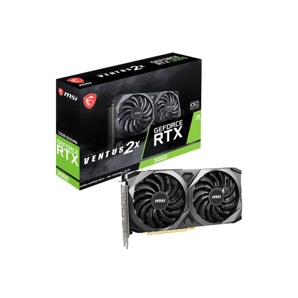 Tarjeta de Video MSI Geforce RTX 3060 VENTUS 2X 12G OC GDDR6 1087MHz 170W HDMI-DP