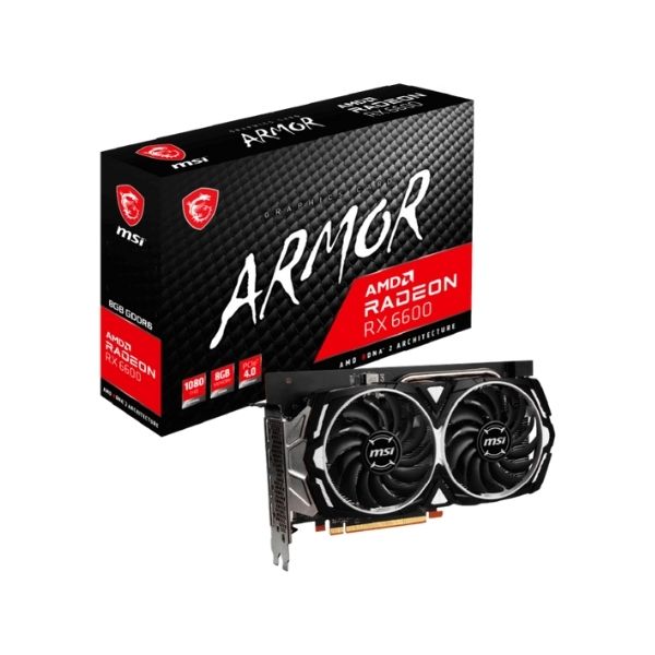 Tarjeta-de-video-MSI-AMD-Radeon-RX6600ARMOR8G-8GBGDDR6-PCIExpress-4.0-Gaming-GraphicsCard-BlackSliver-box