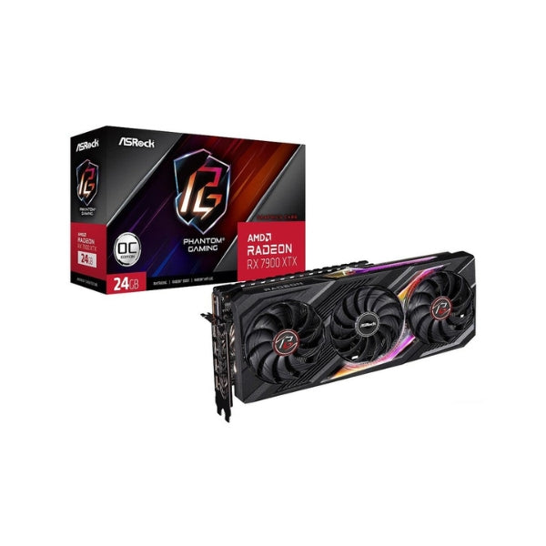 Tarjeta-gráfica-ASRock-AMD-Radeon-RX-7900-XTX-Phantom-Gaming-RGB-Overclocked-Triple-Fan-24GB-GDDR6-PCIe-4,0